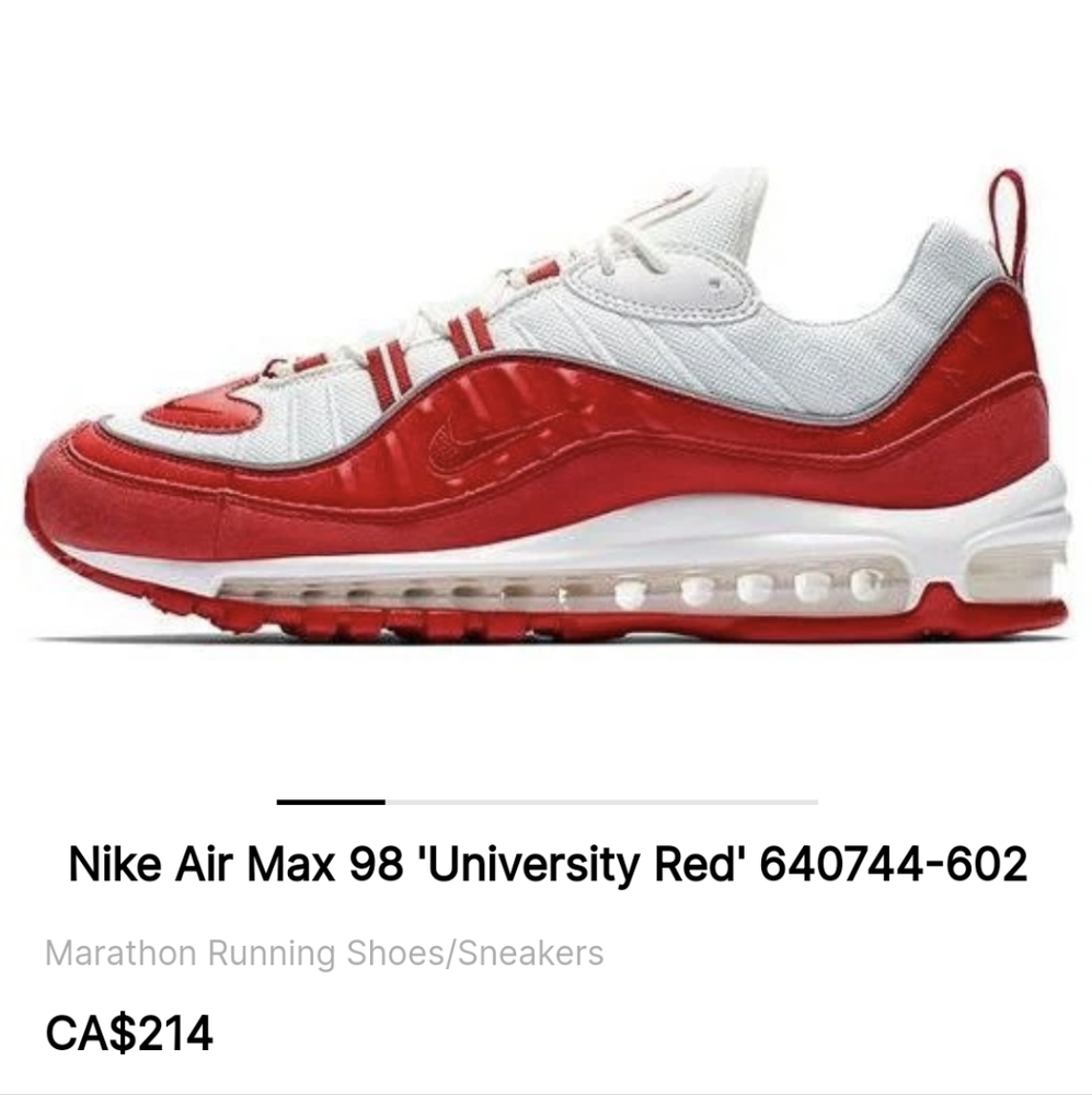 SOLD 🫶🏻 Nike Air Max 98 University Red
